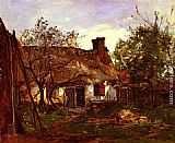 Hippolyte Camille Delpy La Chaumiere A Berneval painting